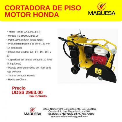 Cortadora de Piso Motor Honda de 13 hp