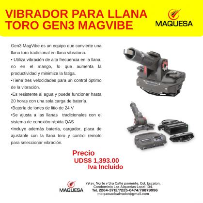 Vibrador para llana toro