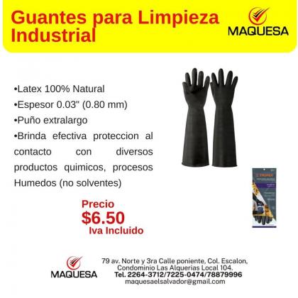 Guantes de látex largos