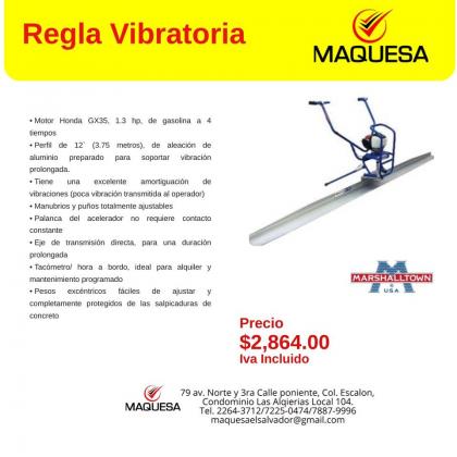 Regla vibratoria Marshalltown motor honda