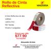 Rollos de 50 yardas de Cinta Reflectiva 100% PVC Colores rojo y blanco.