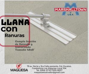 Llanas Toro combinadas 48 Pulg. con ranuras MARSHALLTOWN USA. Extremos cuadrados.
