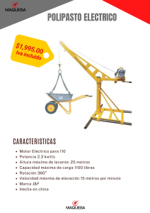 Polipasto con motor electrico